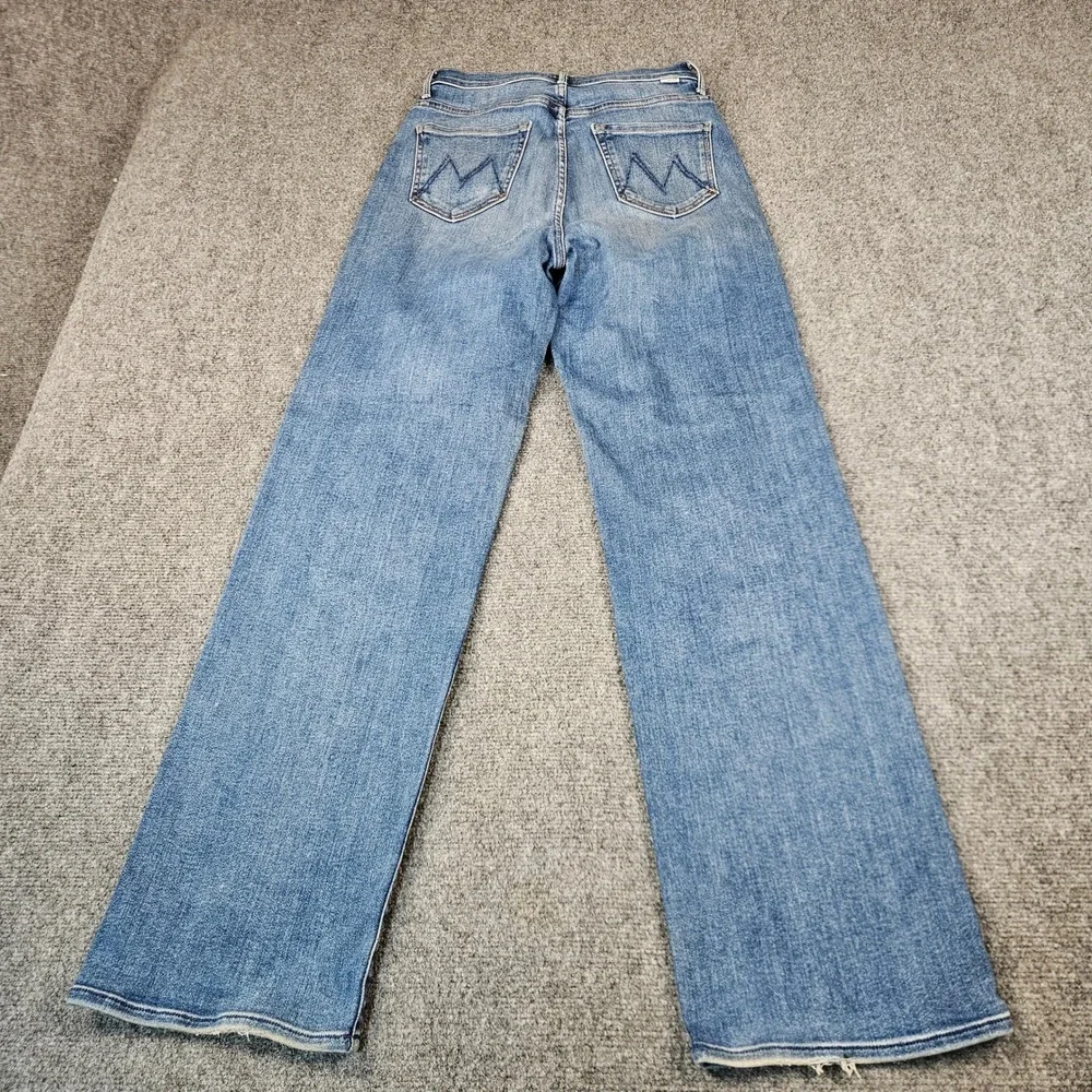 Mother High Waisted Tunnel Vision Sneak Jeans Blue Wide Leg 1338-686 Size 25
